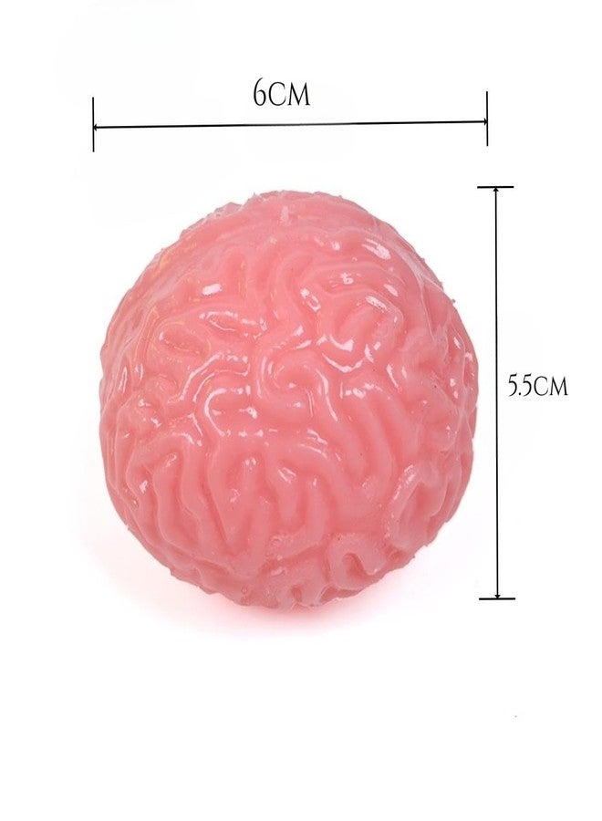 Dhjrefhhd 1Pcs Squishy Brain Fidget Splat Ball Stress-Relieving Sensory Soft Prop Tool Funny Fake Brain Halloween Decoration Props - Image 3